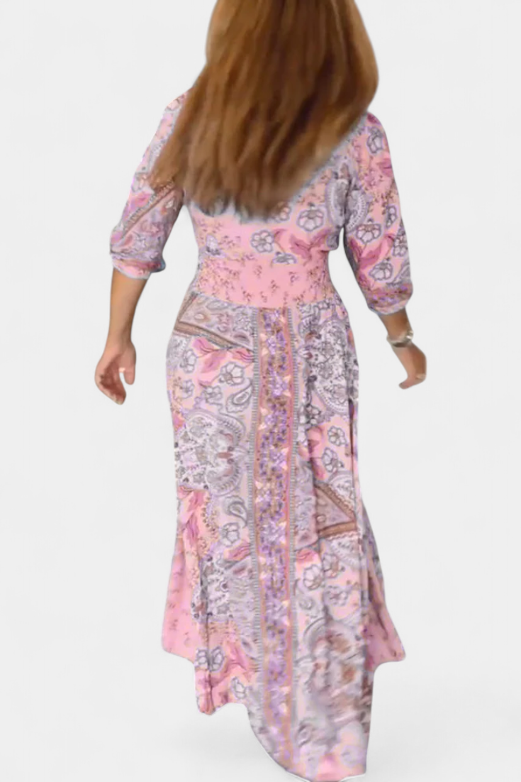 Vestido Verano Dunya Con Escote En V Y Cordón Con Encanto