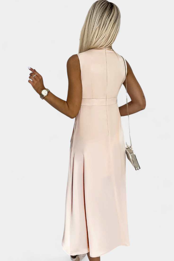 Vestido Midi Envolvente Jivka Con Escote En V Y Volantes