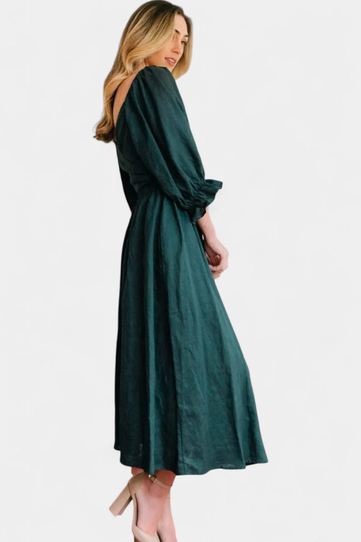 Vestido Petra Divertido Dos Niveles Cuerpo Fruncido