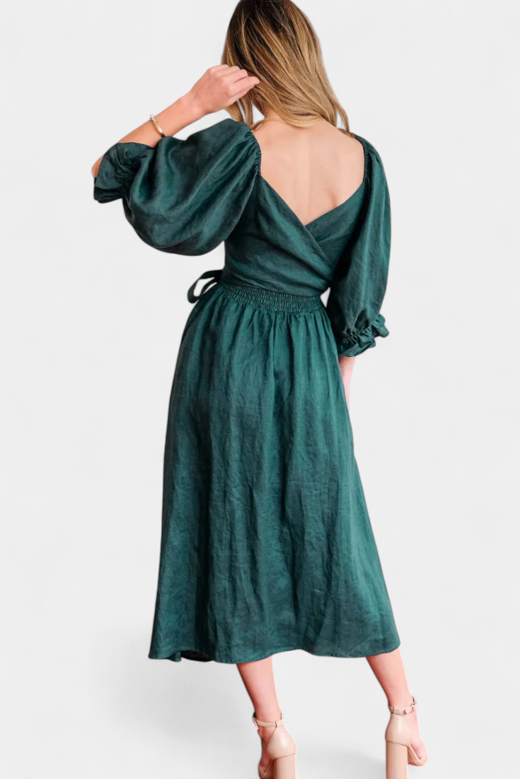 Vestido Petra Divertido Dos Niveles Cuerpo Fruncido