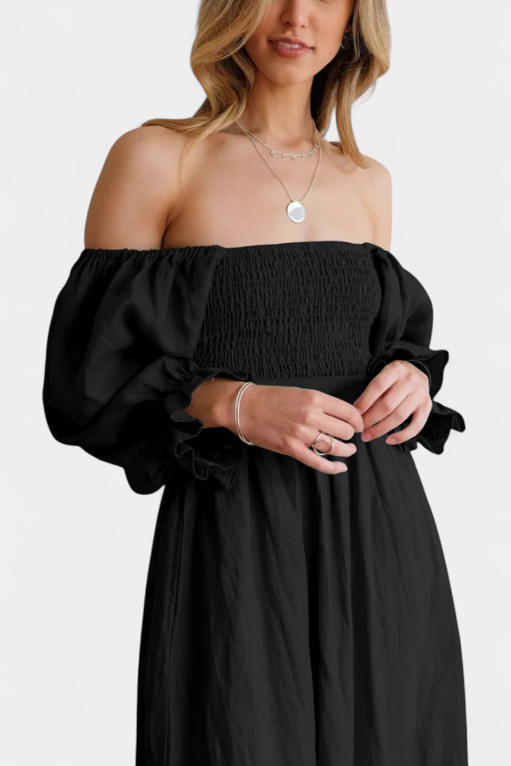 Vestido Petra Divertido Dos Niveles Cuerpo Fruncido