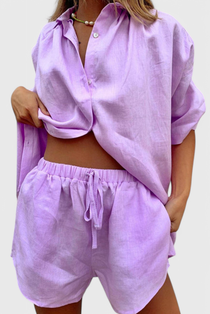 Conjunto Anika Dos Piezas Algodón Ligero Sin Arrugas Chic