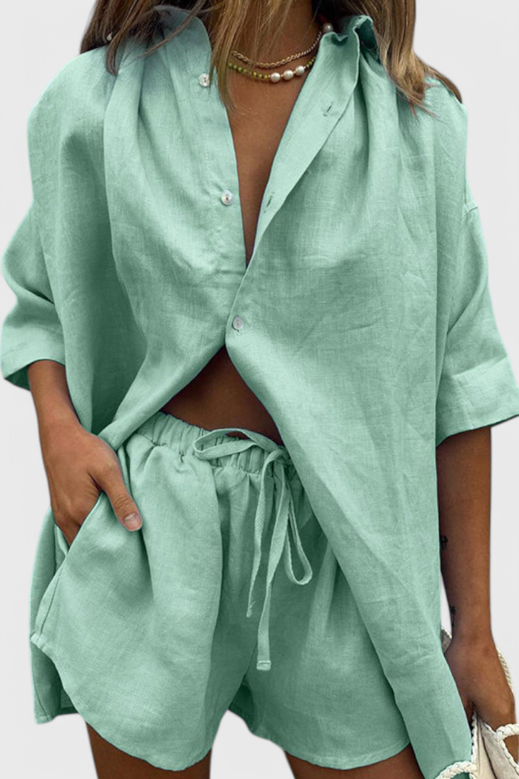 Conjunto Anika Dos Piezas Algodón Ligero Sin Arrugas Chic