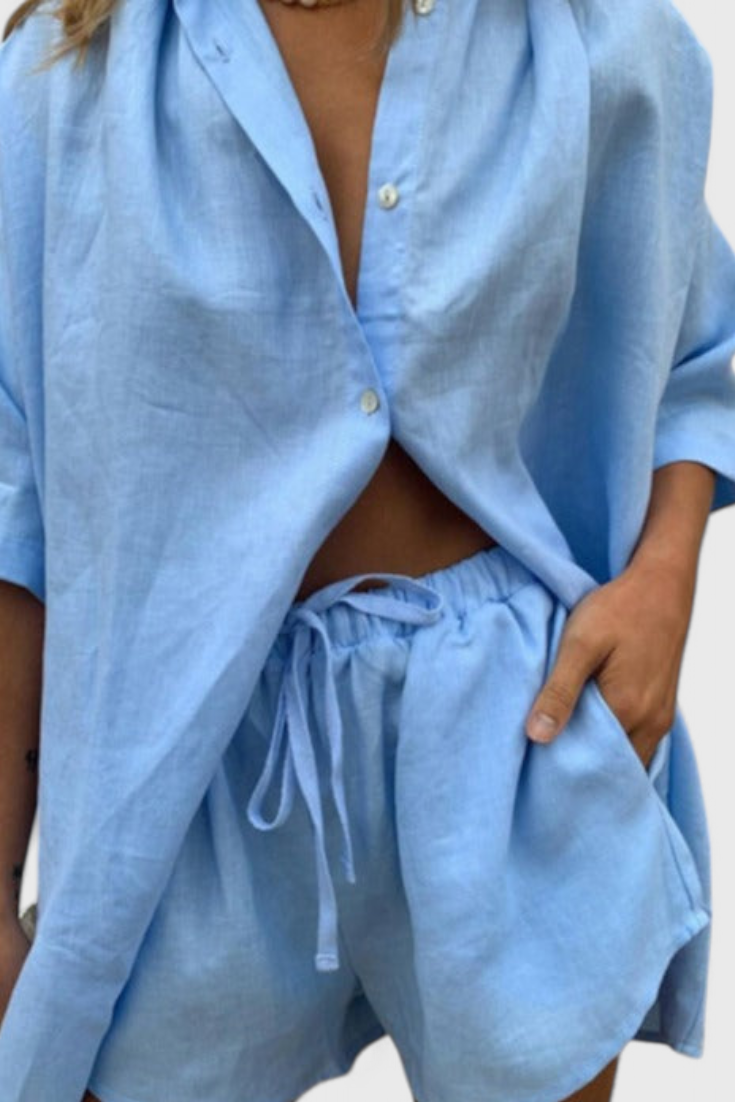 Conjunto Anika Dos Piezas Algodón Ligero Sin Arrugas Chic