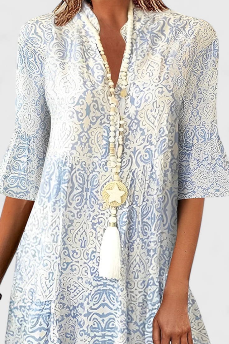 Vestido Estampado Zarahilde Sofisticado Colección Exclusiva
