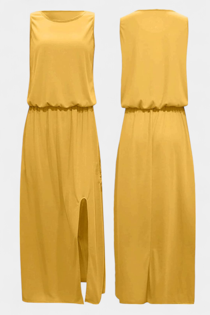 Vestido Dianne Sin Mangas Con Abertura Lateral Divertido