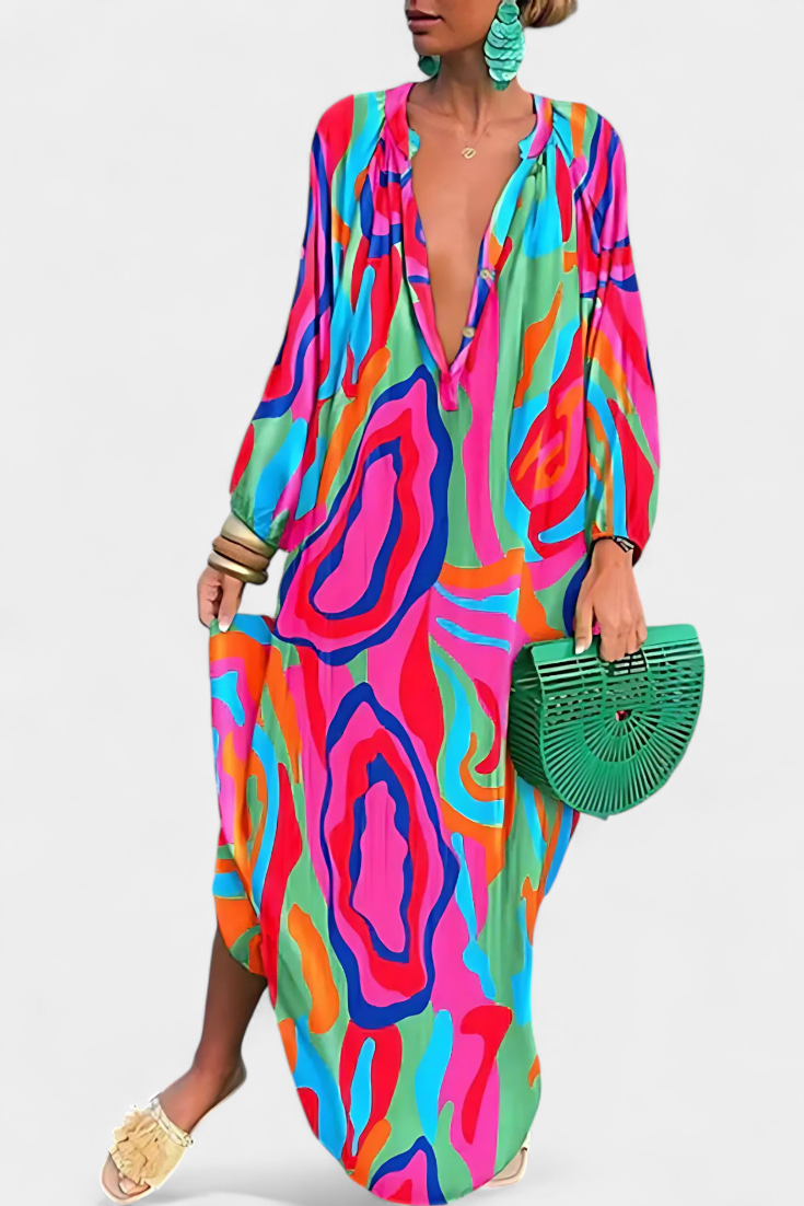 Vestido Boho Ligero Artesanal Transpirable Chic Sonriente