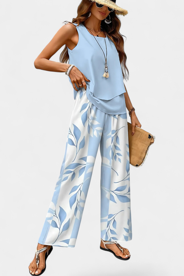 Conjunto Martina Boho Chic Con Estampado Artístico