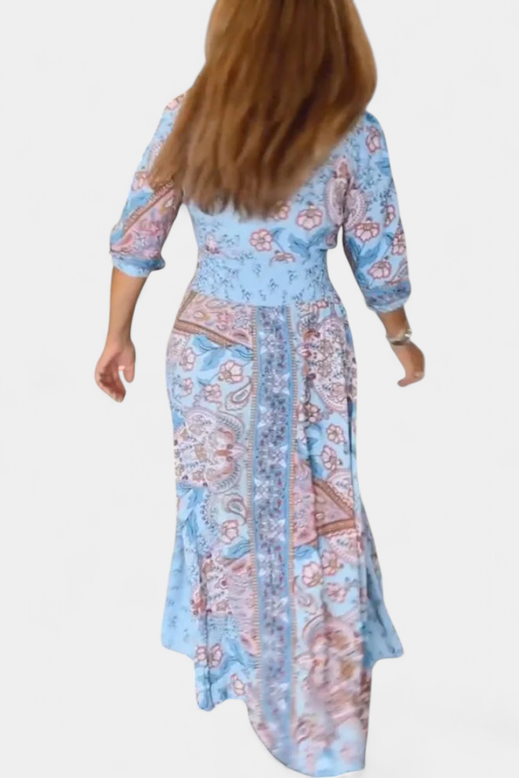 Vestido Verano Dunya Con Escote En V Y Cordón Con Encanto