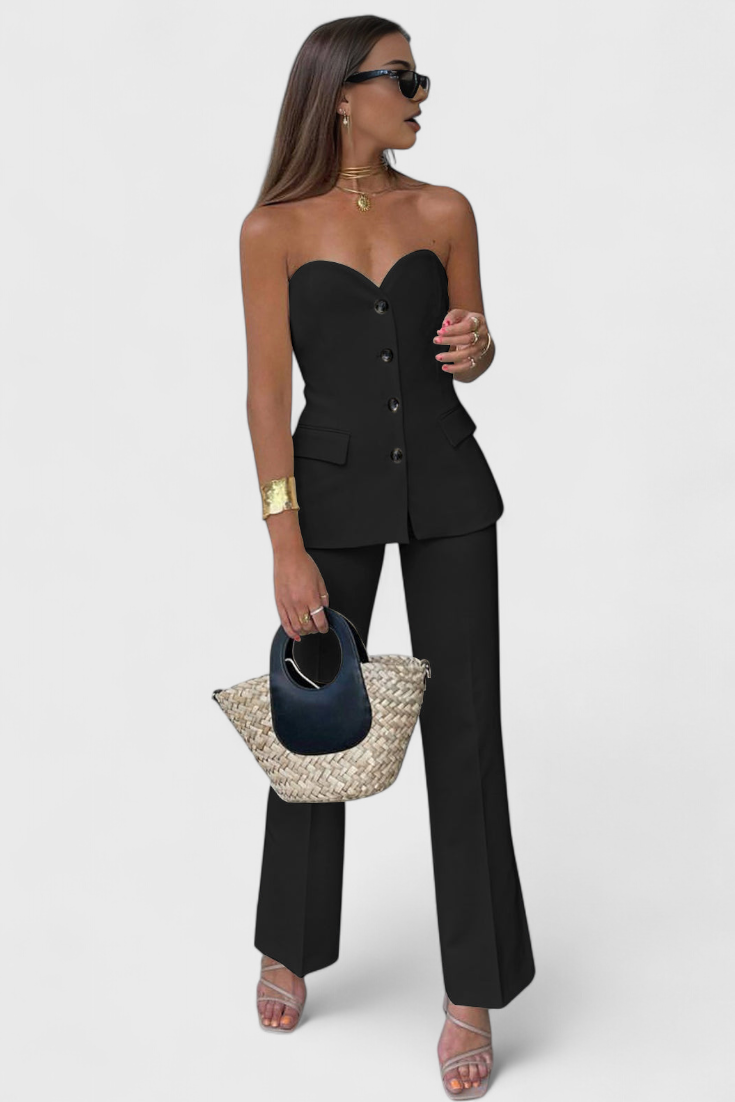 Conjunto Paesha Relajado Con Pierna Ancha Y Exclusivo