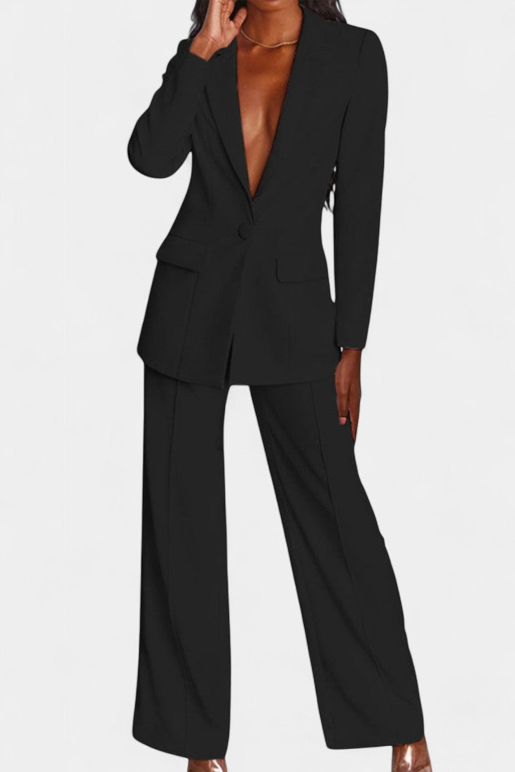 Conjunto a Medida Blazer y Pantalones de Pierna Ancha