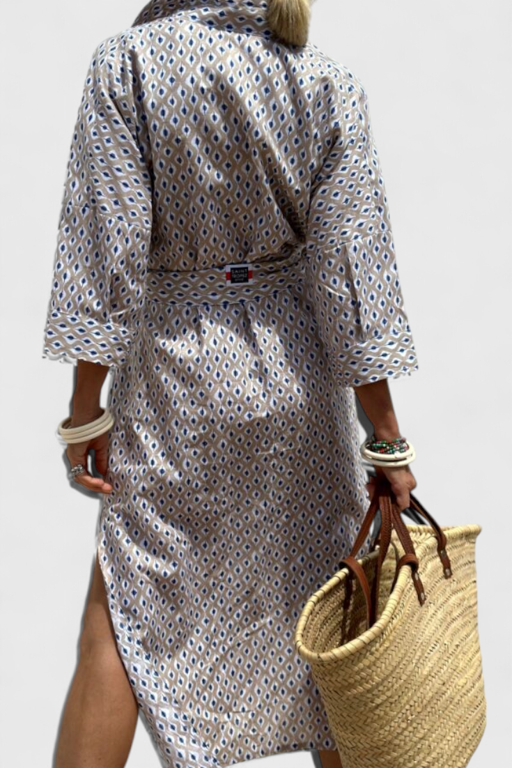 Vestido Camisero Rayas Verticales Alarga Silueta Estilo