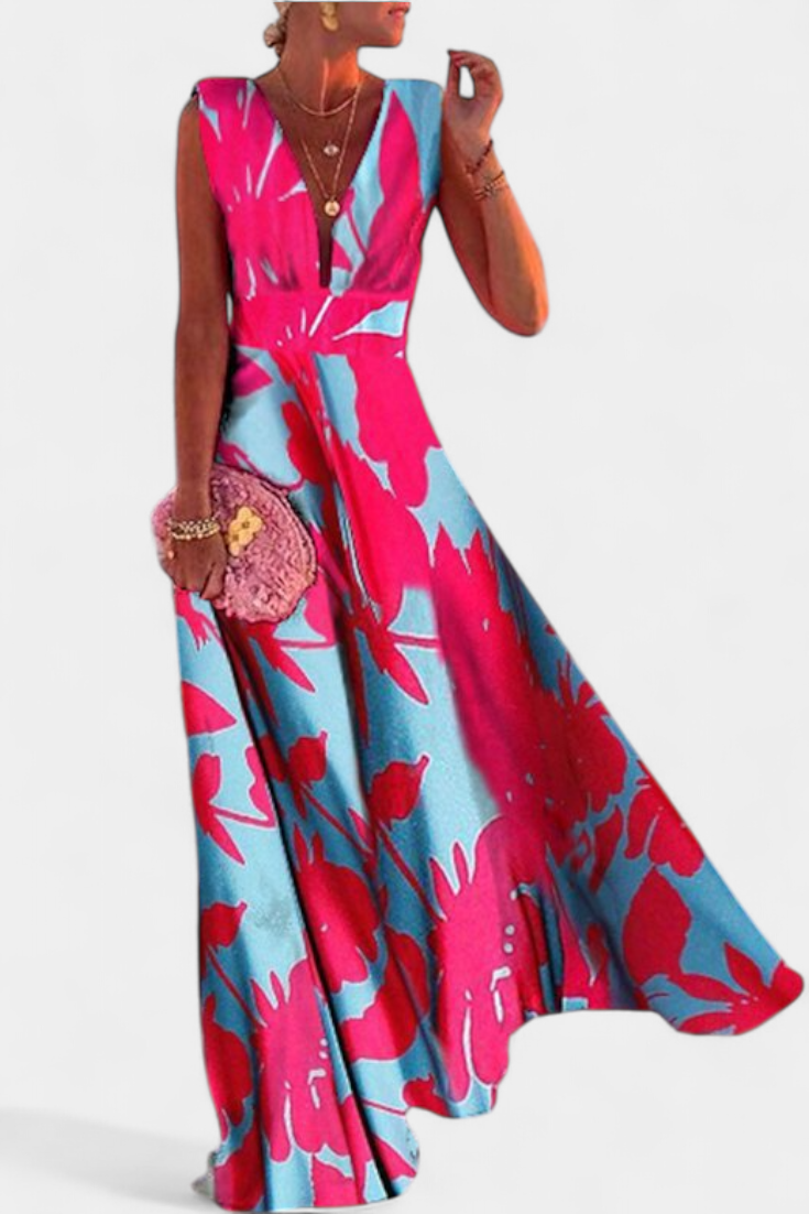 Vestido Salma A Línea Minimalista Con Escote En V Chic