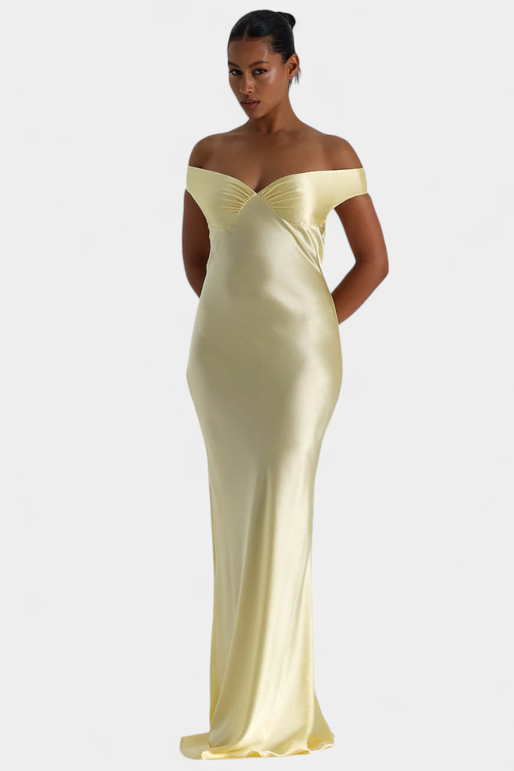 Vestido Cola de Pez Deslumbra Blerina Lujo Escote Corazón