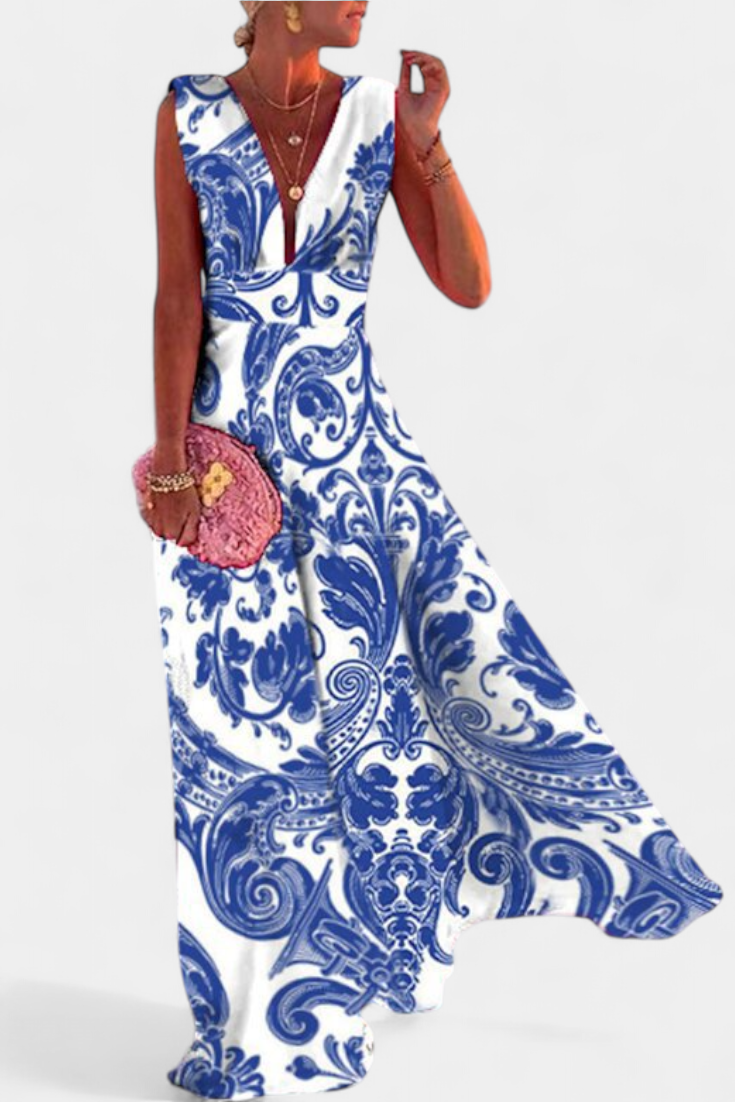 Vestido Salma A Línea Minimalista Con Escote En V Chic