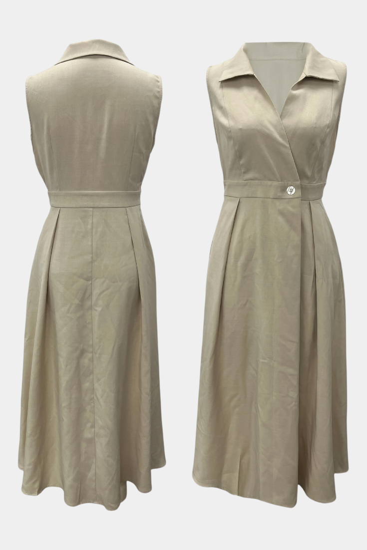 Vestido Blazer Sin Mangas Beverly Midi Chic Versátil
