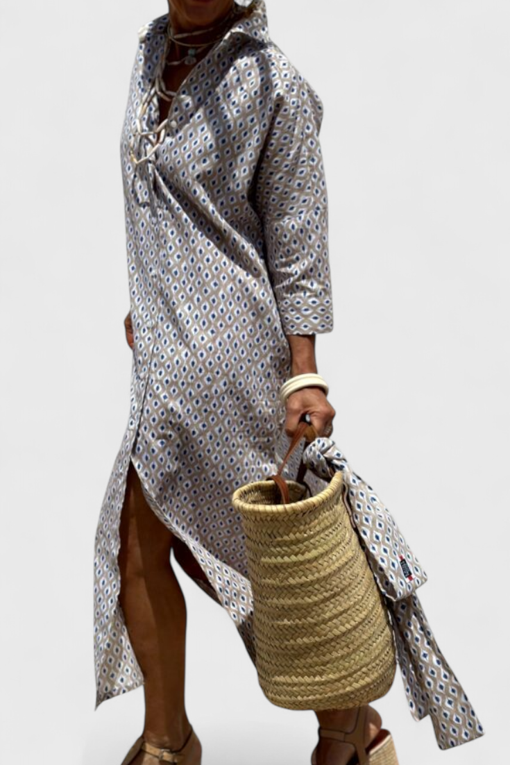 Vestido Camisero Rayas Verticales Alarga Silueta Estilo