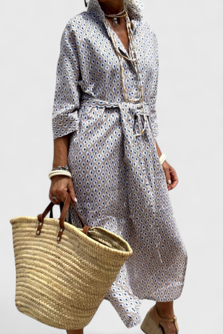 Vestido Camisero Rayas Verticales Alarga Silueta Estilo