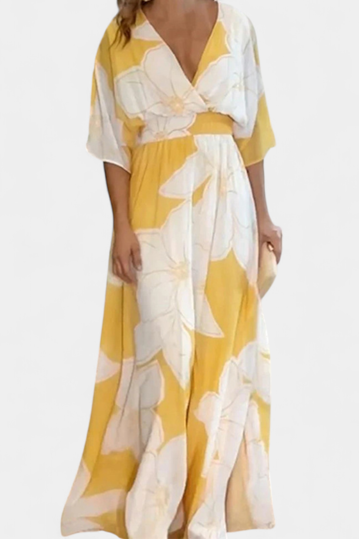 Vestido Floral Harmony Entallado Con Estampado Vivo