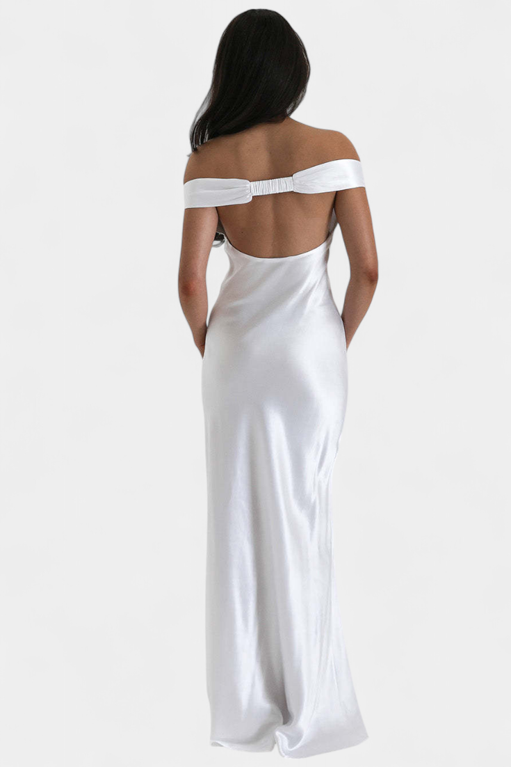 Vestido Cola de Pez Deslumbra Blerina Lujo Escote Corazón