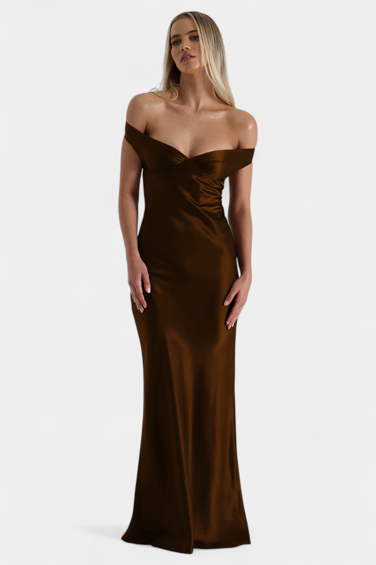 Vestido Cola de Pez Deslumbra Blerina Lujo Escote Corazón