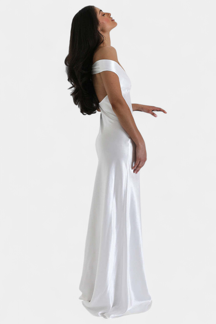 Vestido Cola de Pez Deslumbra Blerina Lujo Escote Corazón