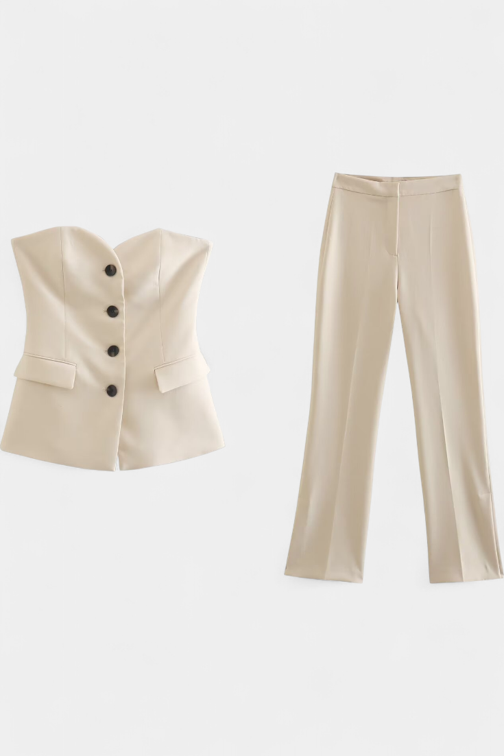 Conjunto Paesha Relajado Con Pierna Ancha Y Exclusivo