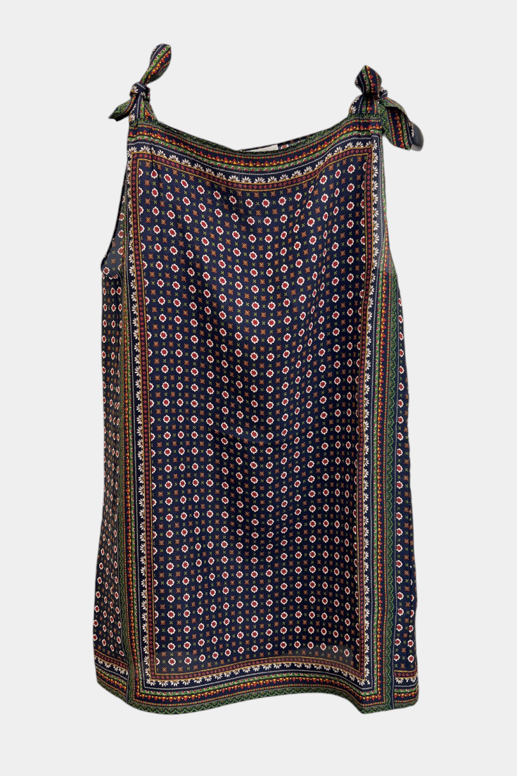Vestido Mini Montmartre Foulard Seda Simulada Brilla