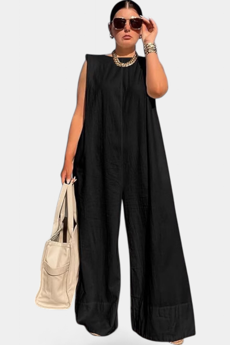 Mono Oversize Airla Sin Mangas Pierna Ancha Limitada