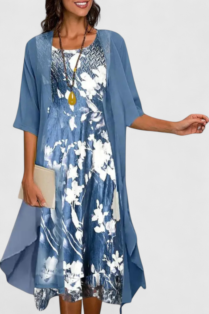 Vestido Floral Vaporoso Con Toque Romántico Y Ligero