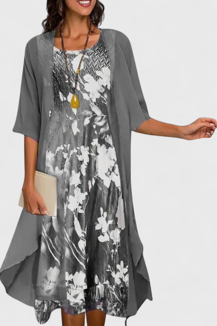 Vestido Floral Vaporoso Con Toque Romántico Y Ligero