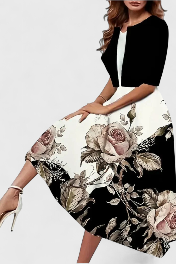 Conjunto Estrella Vestido Midi Y Blazer Entallado Exclusivo