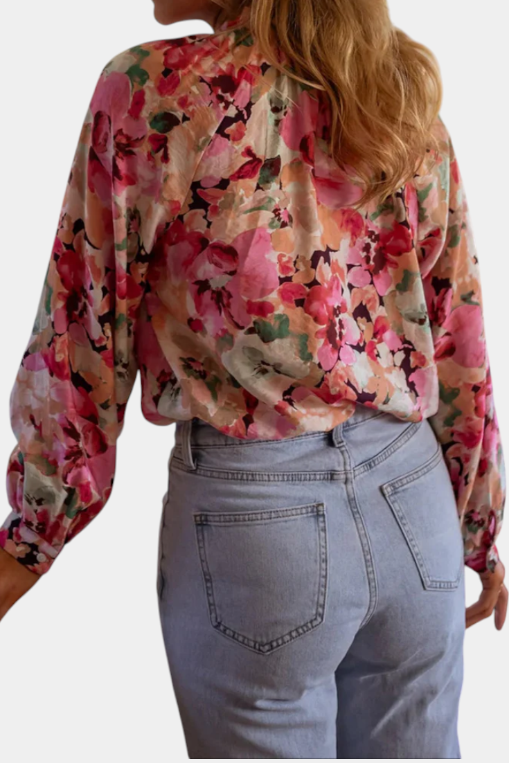 Blusa Sueños De Flores Silvestres Estampado Vintage Alegre