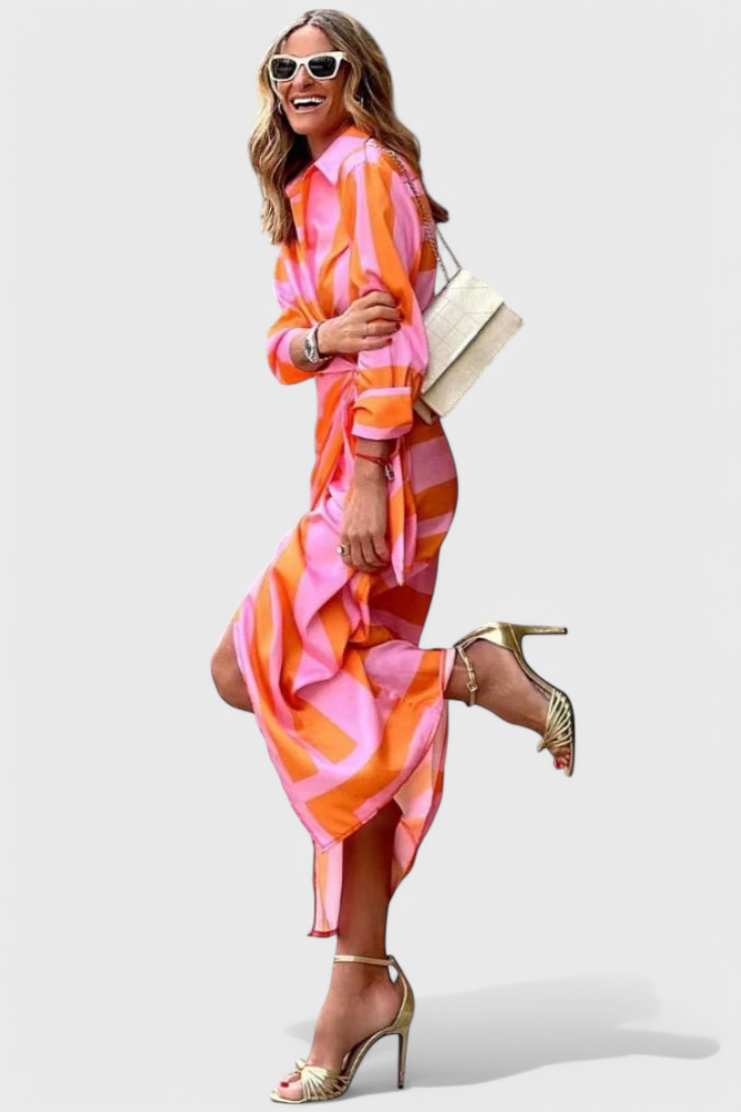 Vestido Envolvente Maira Estampado Cruzado Cintura Coqueta