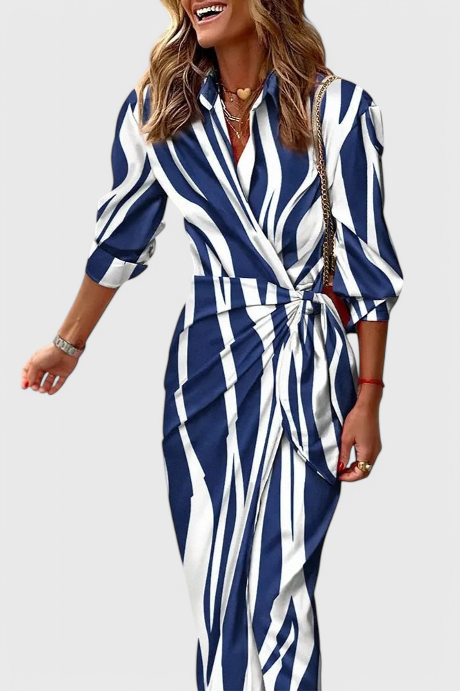 Vestido Envolvente Maira Estampado Cruzado Cintura Coqueta