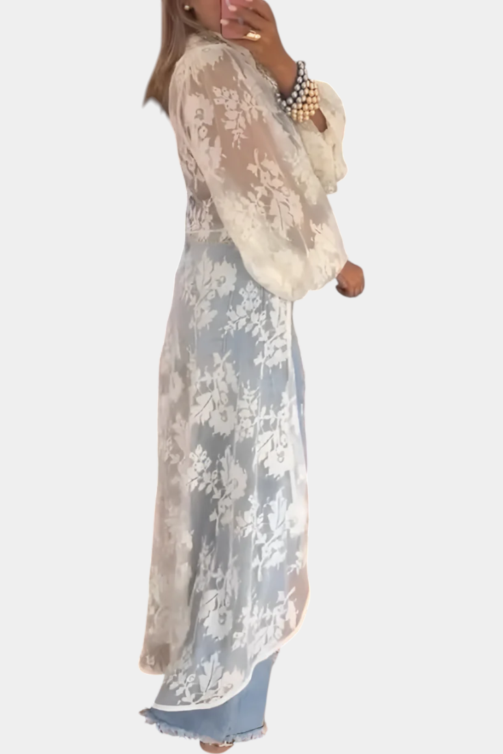 Top Maxi de Encaje Con Detalles Brillantes Edicion Limitada