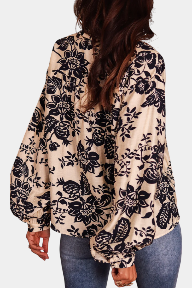 Noa Camisa Floral De Viscosa Con Estampado Exclusivo