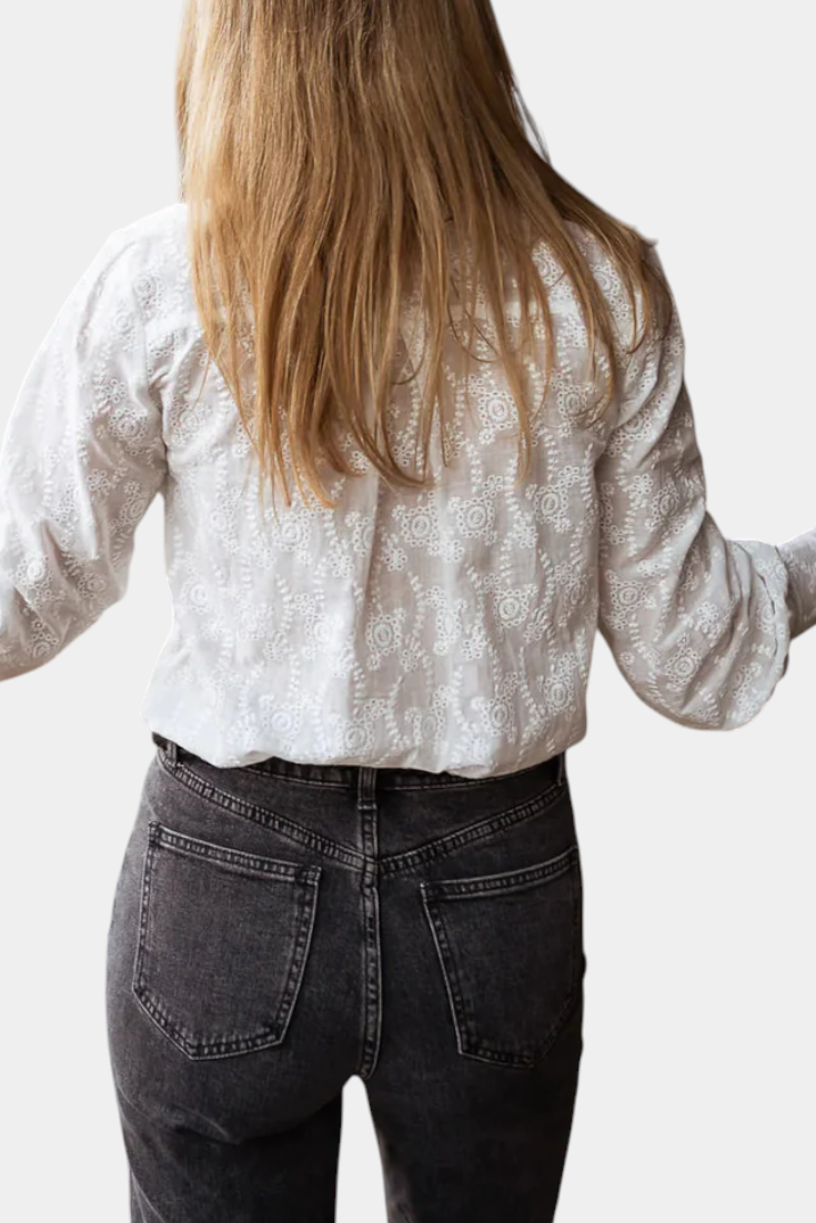 Blusa Encaje Algodón Transpirable Edición Muy Limitada