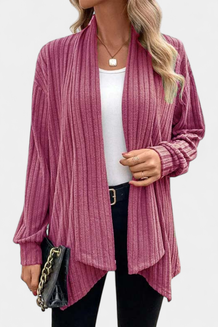 Cárdigan Casual Con Capucha Bolsillos Canalé Exclusiva