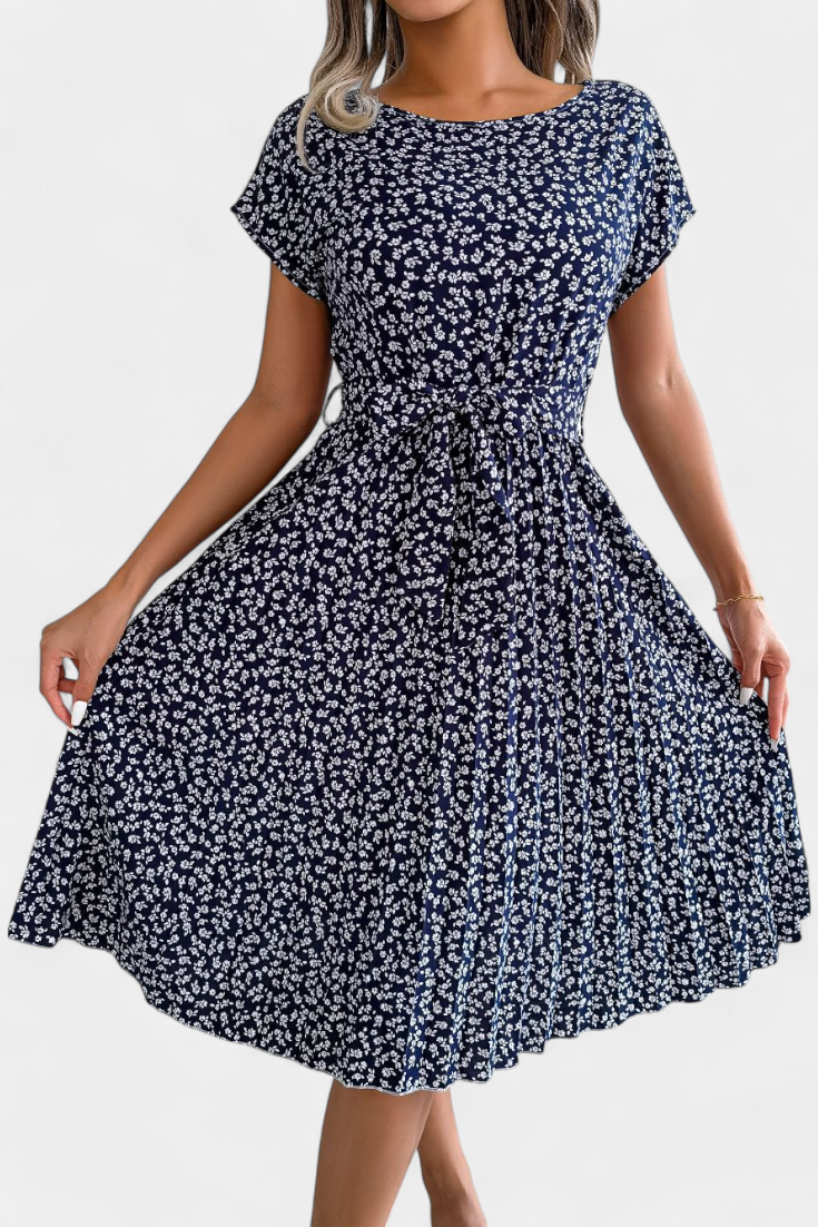 Vestido Midi Galilea Cintura Entallada Encanto Floral