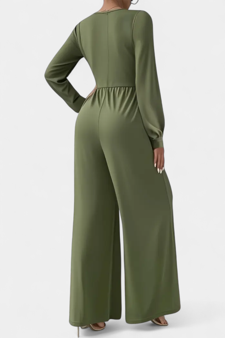 Traje Elegante Mujer Cuello V Con Toque Eudora Exclusiva