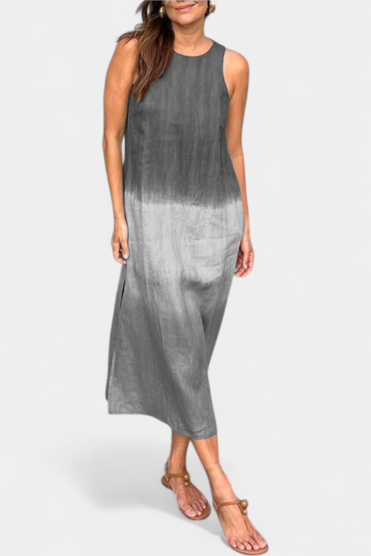 Taerra Vestido Sin Mangas Tie Dye Degradé Divertido