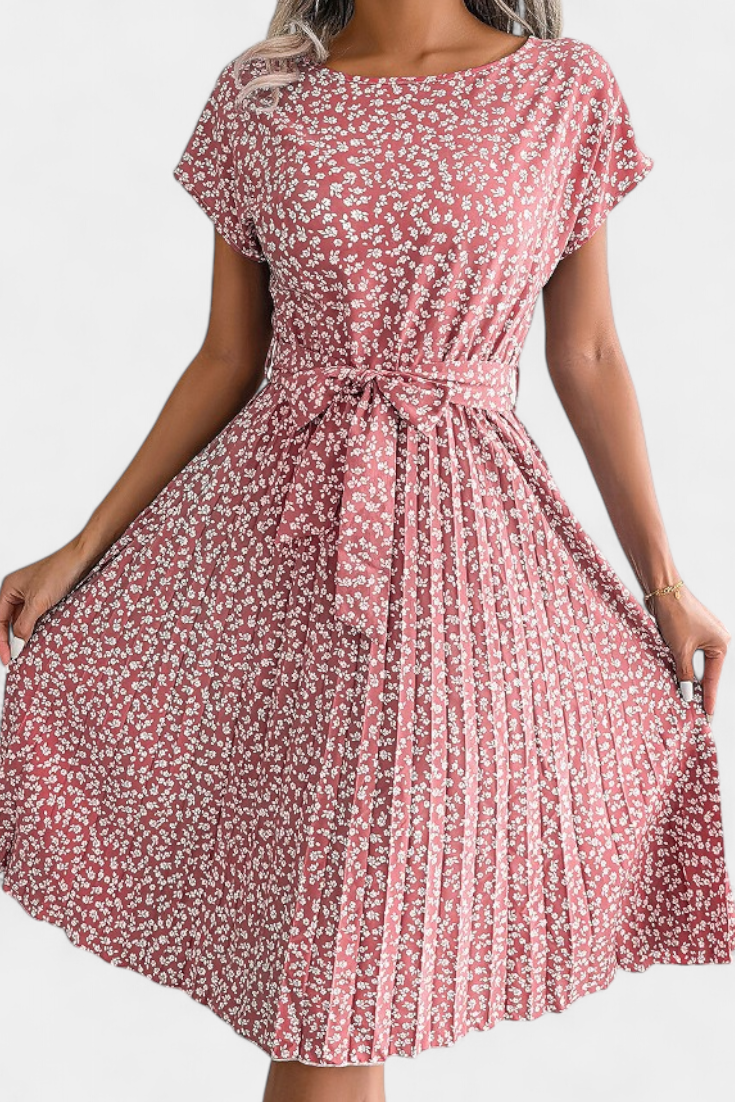 Vestido Midi Galilea Cintura Entallada Encanto Floral