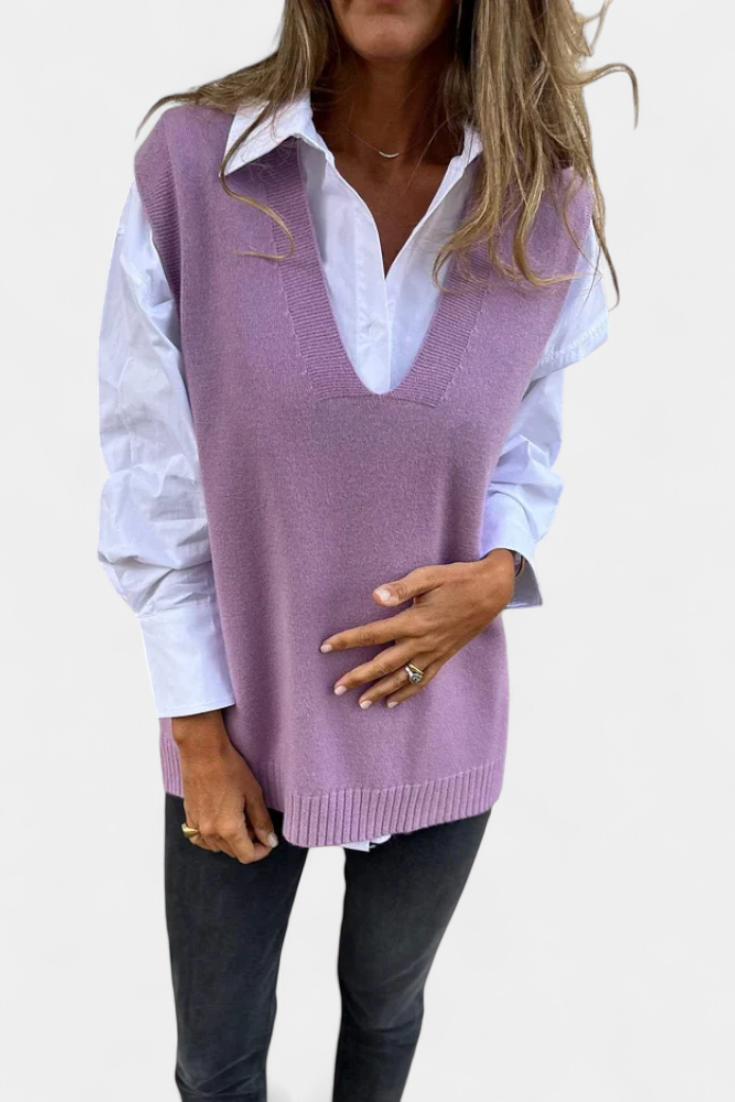 Chaqueta de Punto Premium con Encanto Escote en V Chic