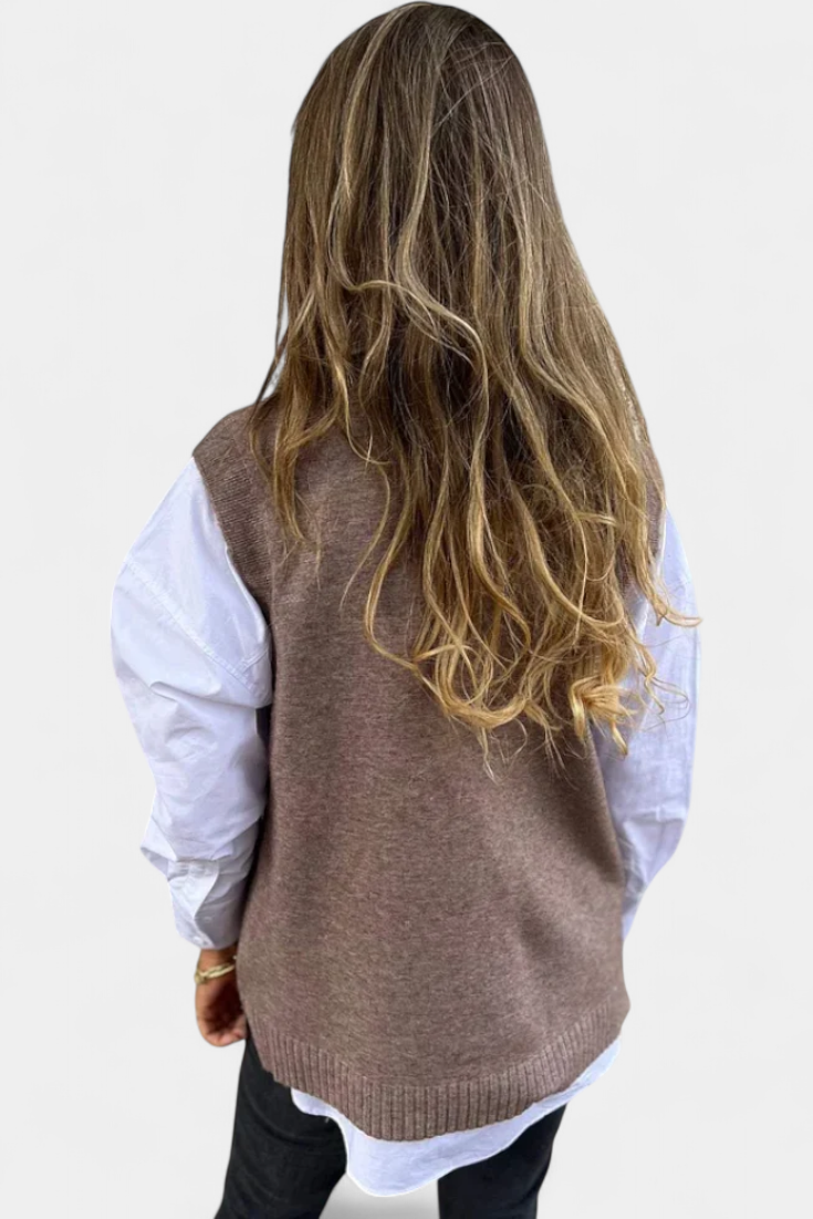 Chaqueta de Punto Premium con Encanto Escote en V Chic