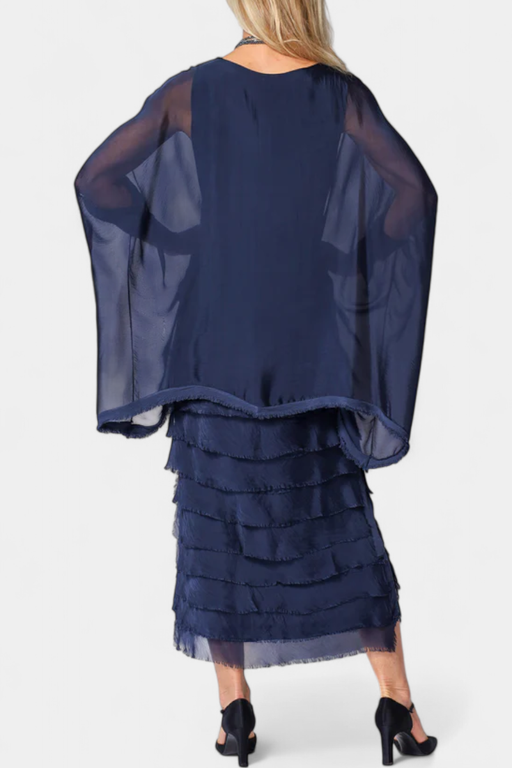Vestido Rosaria Midi Con Corsé Y Volantes Deslumbrantes