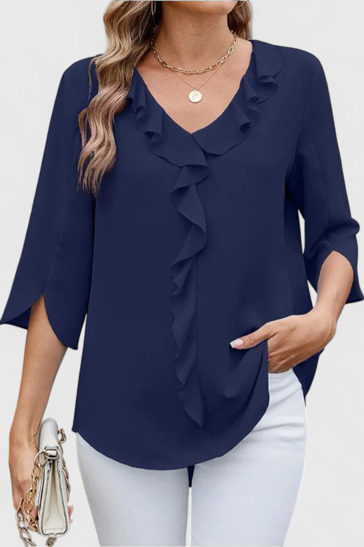 Blusa Corte Suelto Tejido Suave Transpirable Premium Chic
