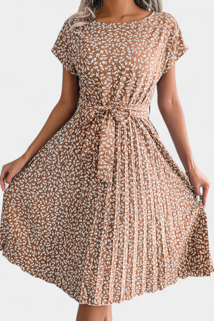 Vestido Midi Galilea Cintura Entallada Encanto Floral