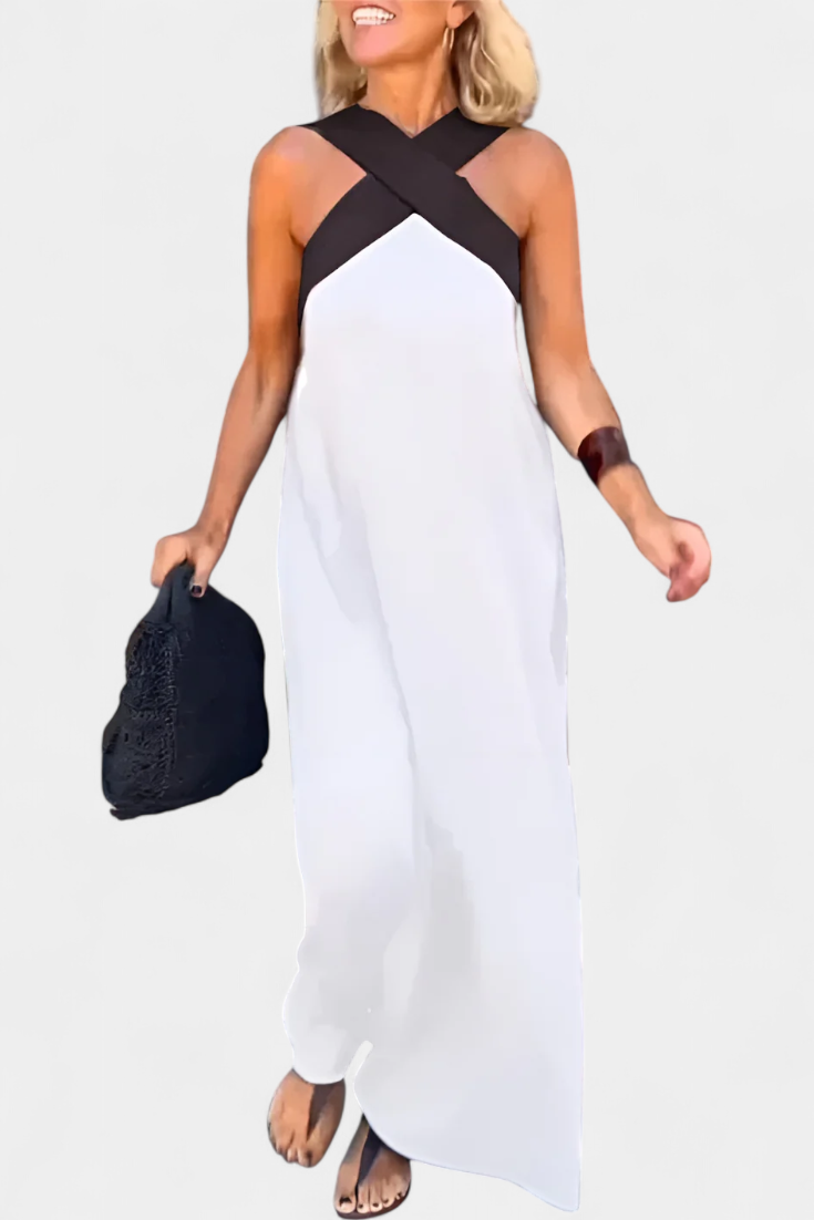Vestido Edith Cuello Cruzado Descubierta Con Encanto