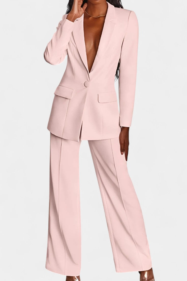 Conjunto a Medida Blazer y Pantalones de Pierna Ancha